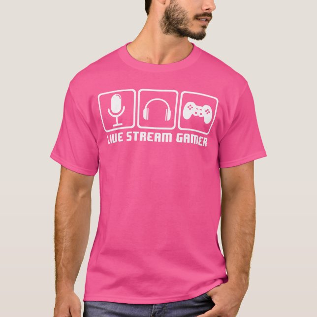 Videospel Live Streaming Spelande Streamer Present T Shirt (Framsida)