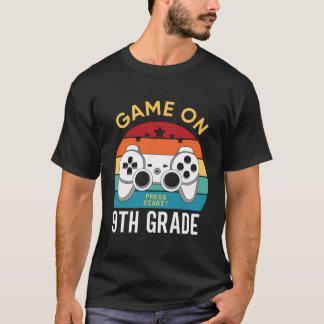 Videospel på 9:e spelaren Back to school Boys Kids T Shirt