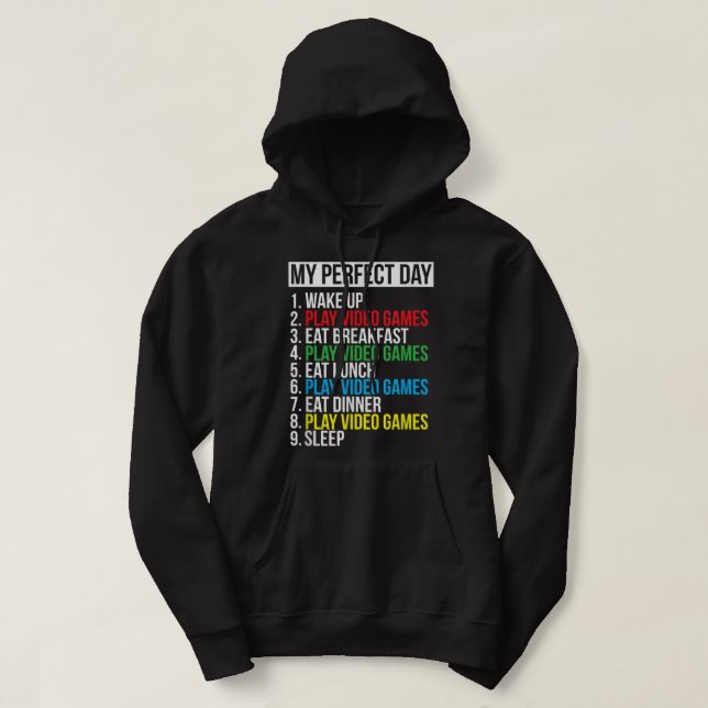 Videospel på min Perfekt - Coola, spelargåva Hoodie (Design framsida)