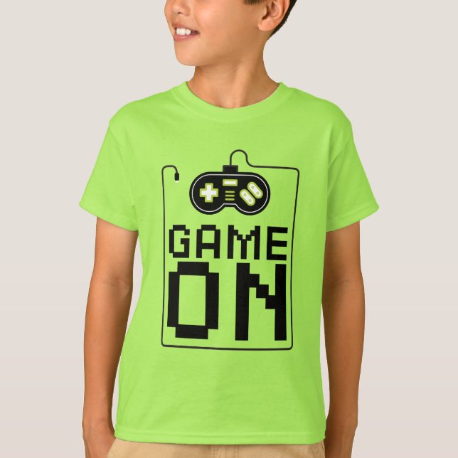 Videospel på t shirt (Framsida)