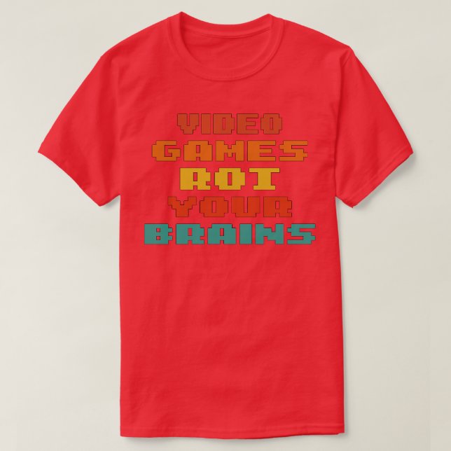 videospel ruttnar dina hjärnor 75 t shirt (Design framsida)
