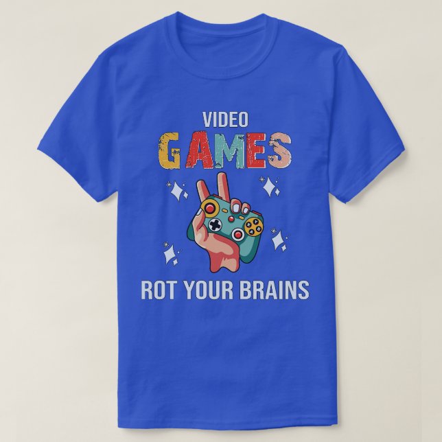 Videospel startar ditt hjärnspel 2 t shirt (Design framsida)