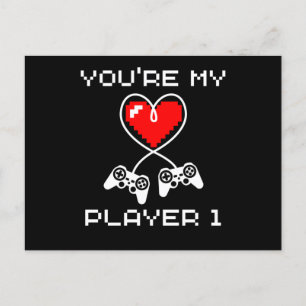 Videospel Valentines day Du min spelare 1 spelare Vykort