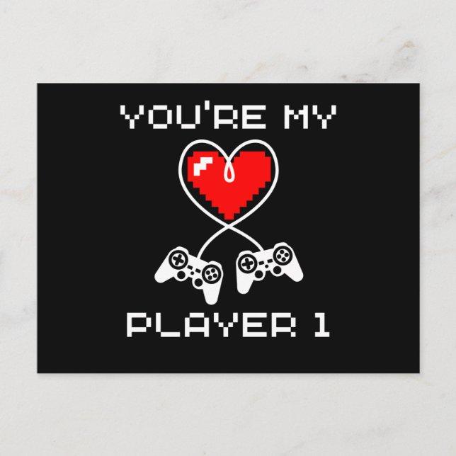 Videospel Valentines day Du min spelare 1 spelare  Vykort (Framsida)