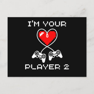 Videospel Valentines day i din spelare 2-spelare Vykort
