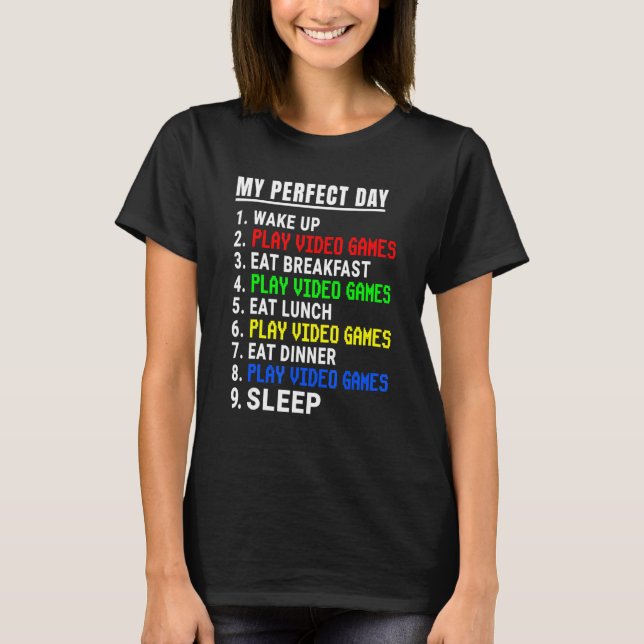 Videospelare för videospel under Perfekten T Shirt (Framsida)