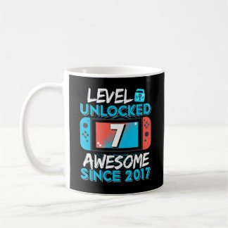 Videospelaren 7:e Level 7 olåst Fantastisk 2017 Kaffemugg