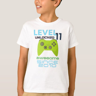 Videospelaren på nivå 11 olåst Fantastisk 2010 T Shirt