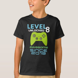 Videospelaren på nivå 8 olåst Fantastisk 2013 T Shirt