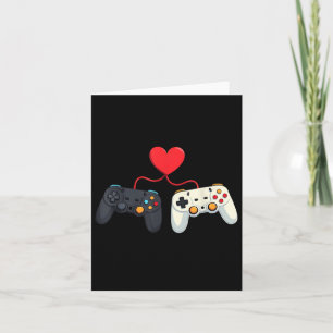 Videospelaren Valentines day med styrenheter i hjä Kort