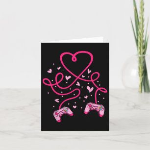 Videospelaren Valentines day med styrenheter i hjä Kort