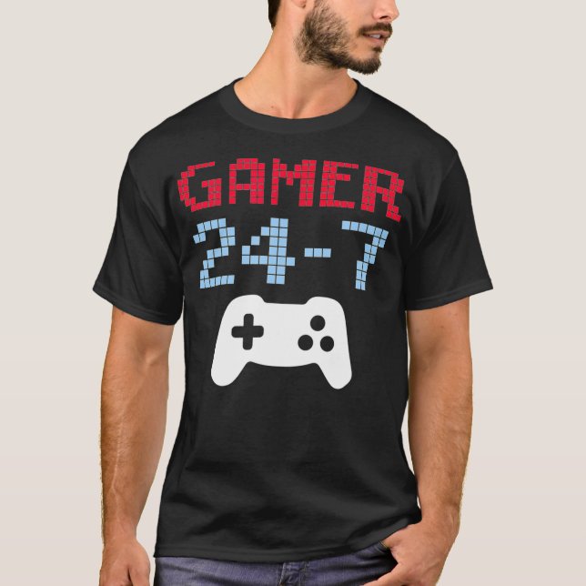 Videospelarpresentatör GMER 247 Kärlek Gaming Boy  T Shirt (Framsida)