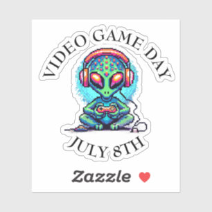 Videospeldag 8 juli klistermärken