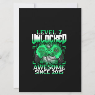 Videospelerenivå 7 för 7:e, födelsedagsbarn, upplå kort