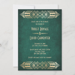 Videospelets Geek Grönt Bröllop Inbjudningar