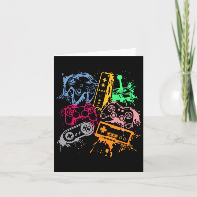 Videospelkonsolstyrenheter Retro 80:s 90:e båge Kort (Framsida)