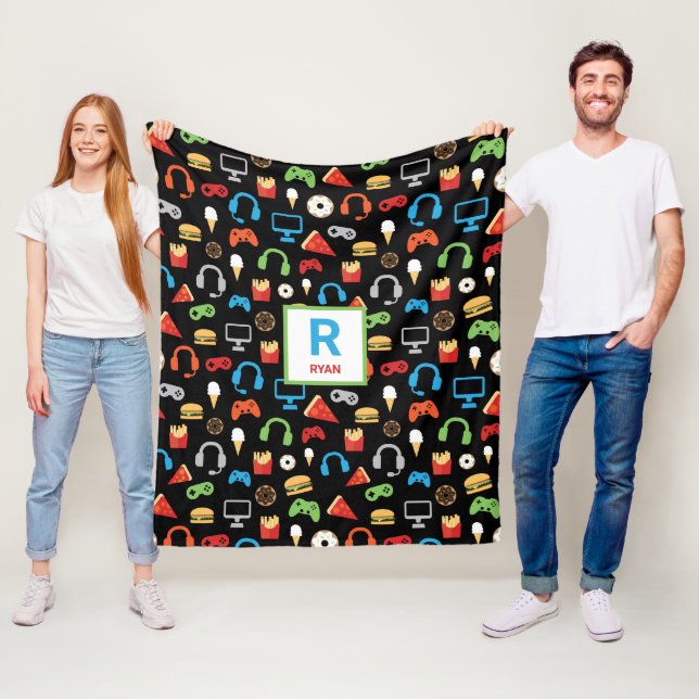 Videospelmellanmålpartyet lurar Gamerpersonlig Fleecefilt (På plats)