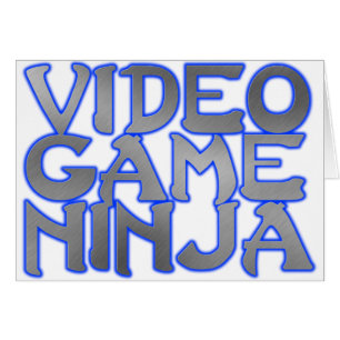 VIDEOSPELNINJA (blått) Hälsningskort