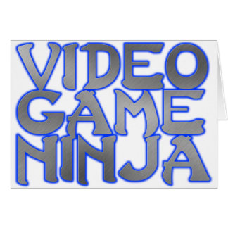 VIDEOSPELNINJA (blått) Hälsningskort