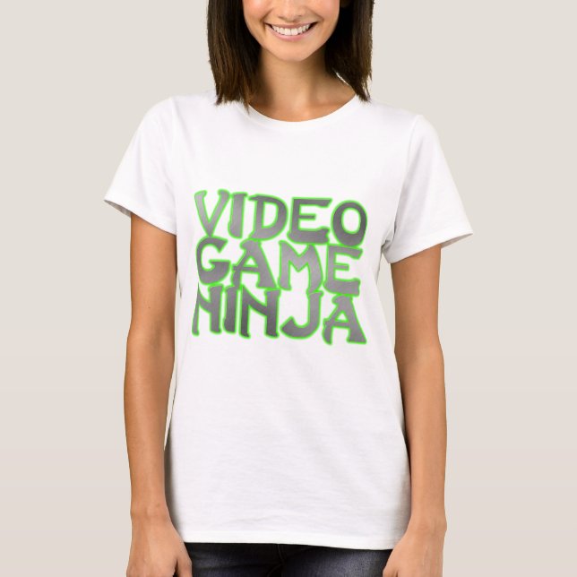 VIDEOSPELNINJA (grönt) T Shirt (Framsida)