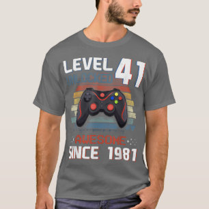 Videospelnivå 41 Olåst Vintage 1981 Manar 41:a T Shirt