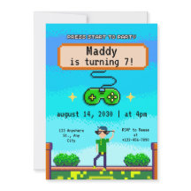 Videospelsinbjudningar för Boy-Födelsedagsfest