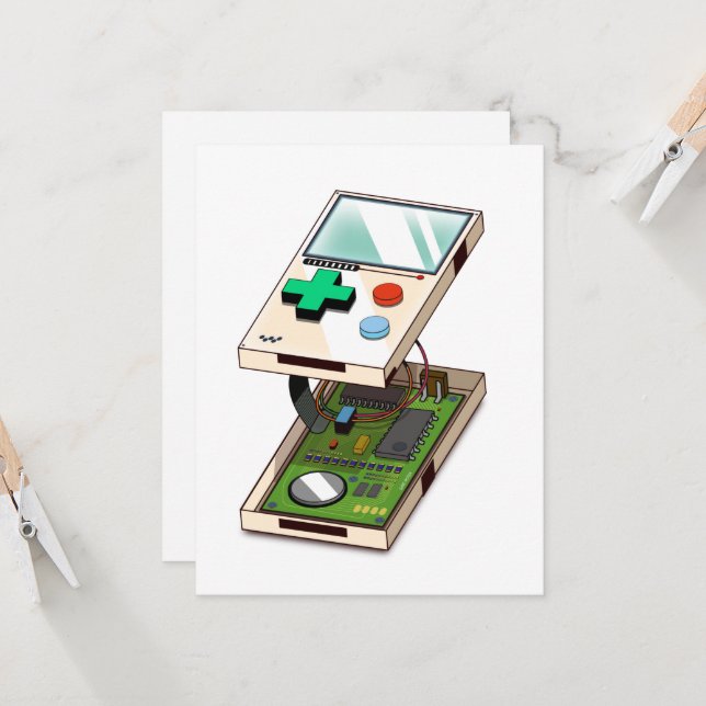 Videospelskonsolen mönster. (Fram/Back In Situ)