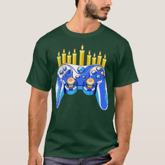 Videospelskontroll Chanukah Menorah Candelabra T Shirt
