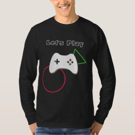Videospelskontroll, Låt oss Spela upp, Röd och Grö T Shirt
