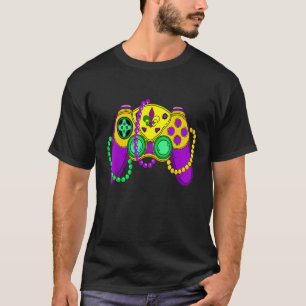 Videospelskontroll Mardi Gras Carnival Mask Fle T Shirt