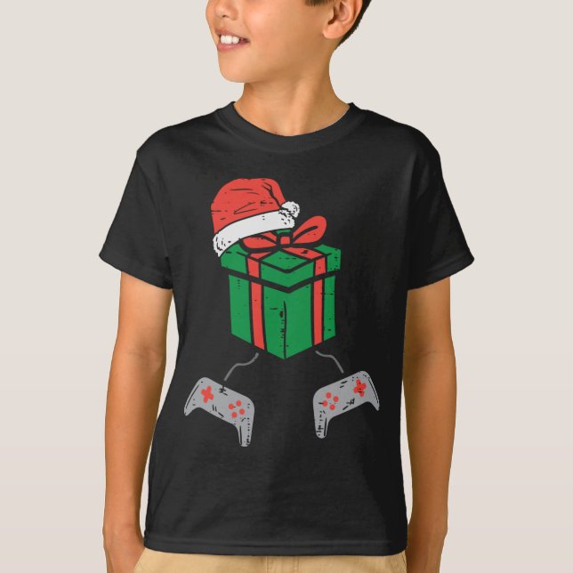 Videospelskontroll - PJs-jul för Julafton PJs T Shirt (Framsida)