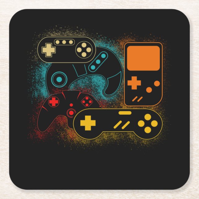 Videospelskontroll Underlägg Papper Kvadrat (Framsidan)