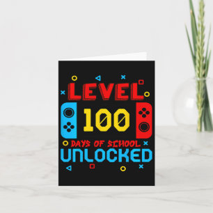 Videospelsnivå 100 dagar olåst spel i skolan kort