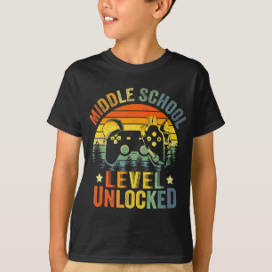 Videospelsnivån olåst Mitten-skola tillbaka till S T Shirt