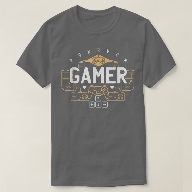 Videospelspelspelarspel för Forever Gamer Controll T Shirt (Design framsida)