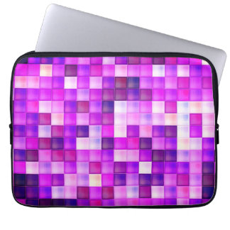 Videospelspixlar Rosa Fyrkantigt Mönster Laptop Fodral