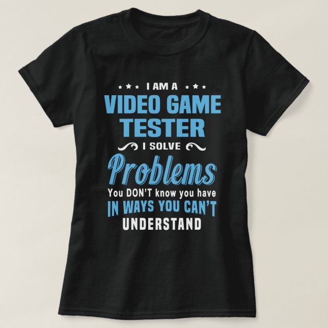 Videospelstester T Shirt (Design framsida)