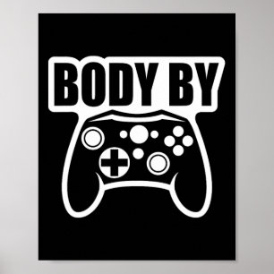 Videospelstomme per styrenhets-workout för spelare poster