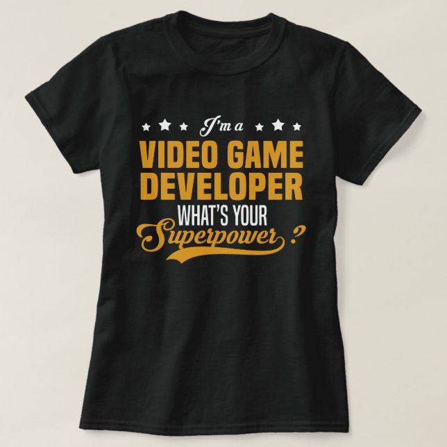 Videospelsutvecklare T Shirt (Design framsida)