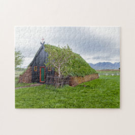 Vidimyri Turf Church i norra Islandet Pussel