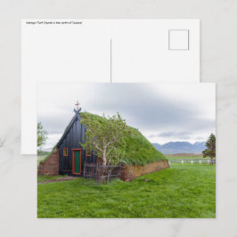 Vidimyri Turf Church i norra Islandet Vykort