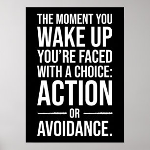 Vidta åtgärd - Gym, Hustle, Success Motivational Poster