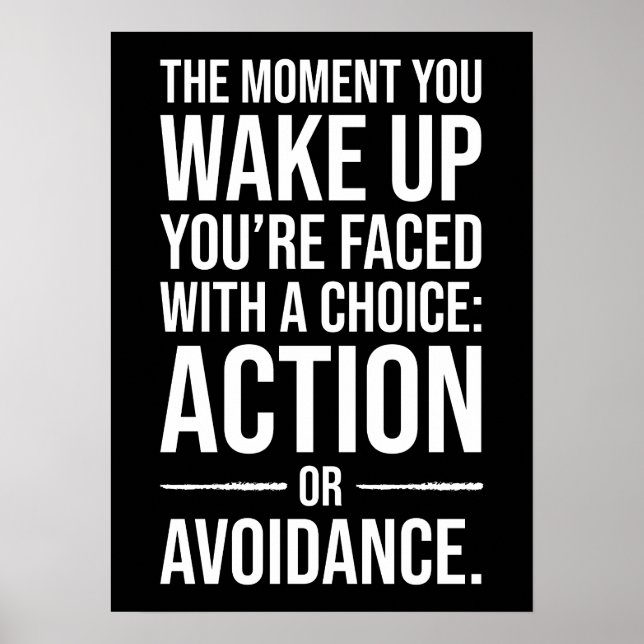 Vidta åtgärd - Gym, Hustle, Success Motivational Poster (Framsidan)