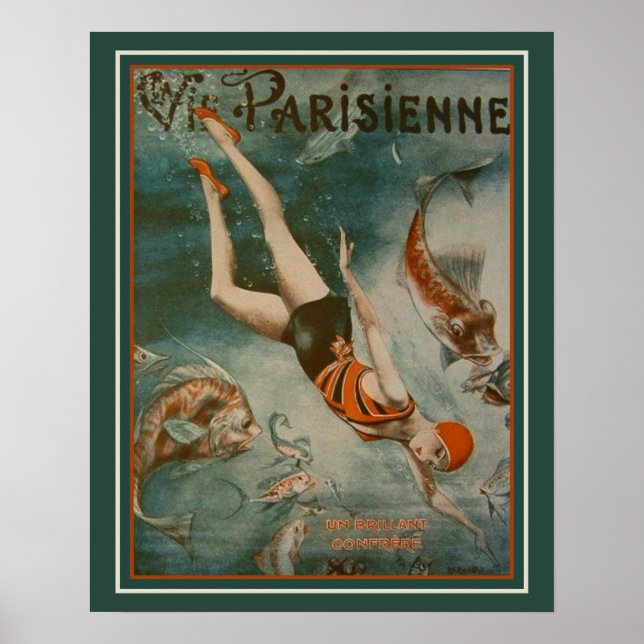 Vie Parisienne 1920-talet Deco Poster (Framsidan)