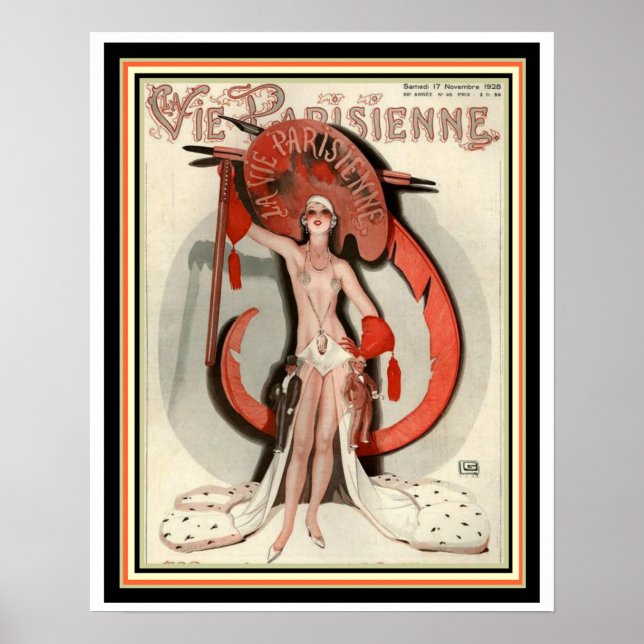 Vie Parisienne Art Deco Cover Poster 16 x 20 (Framsidan)