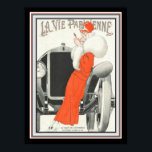Vie Parisienne Art Deco Poster 12 x 16<br><div class="desc">Art Deco "Girl with Spegel" poster från La Vie Parisienne Cover. 12 x 16</div>