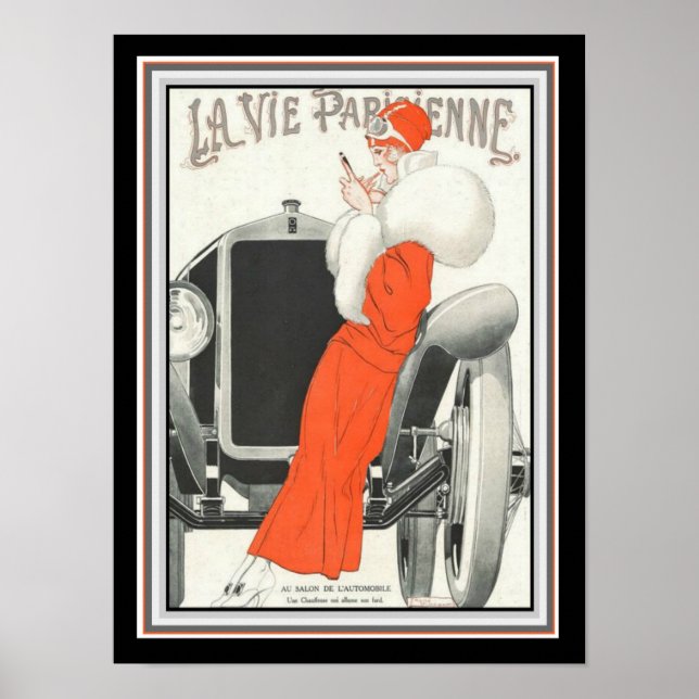 Vie Parisienne Art Deco Poster 12 x 16 (Framsidan)
