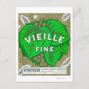 Vieille Bra Vin-etikettEuropa Vykort