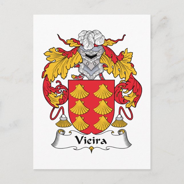 Vieira Family Crest Vykort (Framsida)