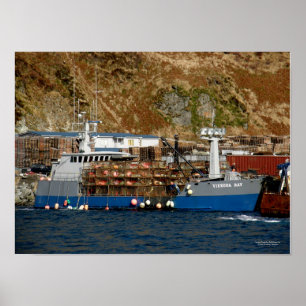 Viekoda Bay, Crab Boat in Dutch Harbor, Alaska Poster